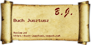 Buch Jusztusz névjegykártya